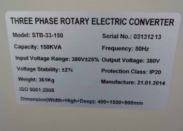 CT Tarayıcı / MRG Sistemi için 150 KVA 3 Fazlı Mekanik Tam Otomatik Voltaj Regülatörü