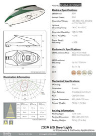 35W otoparka High Power LED sokak ışıkları Ra 75, 100v 120v 230v
