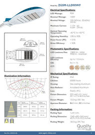 110 lm/w IP65 High Power LED yol ışık plastik Lens ile 100 Watt