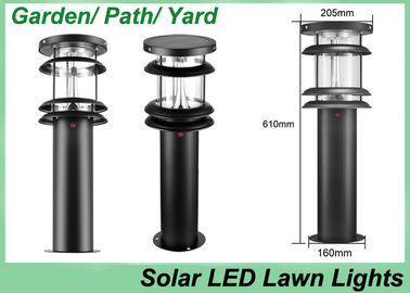 3W entegre Güneş Çimen Işıkları, güneş led bahçe lambaları Panel Siyah Alüminyum CE RoHS